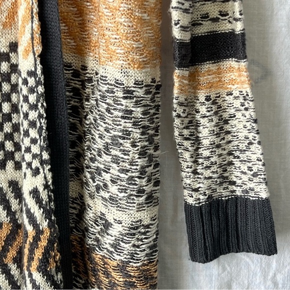 Marled Reunited Clothing Long Duster Cardigan Open Front Size Medium - Picture 4 of 8